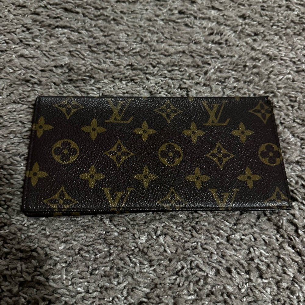 Brown and Gold Monogram Wallet - Picture 4 of 11